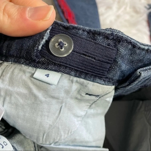 New Janie And Jack Side Stripe Jeans Flare Raw Hem Size 4 - Picture 4 of 5